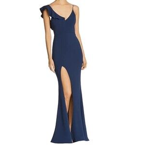 La Maison Talulah Vanity Fair Gown Maxi Dress Sz L Blue Formal Wedding Prom Hoco